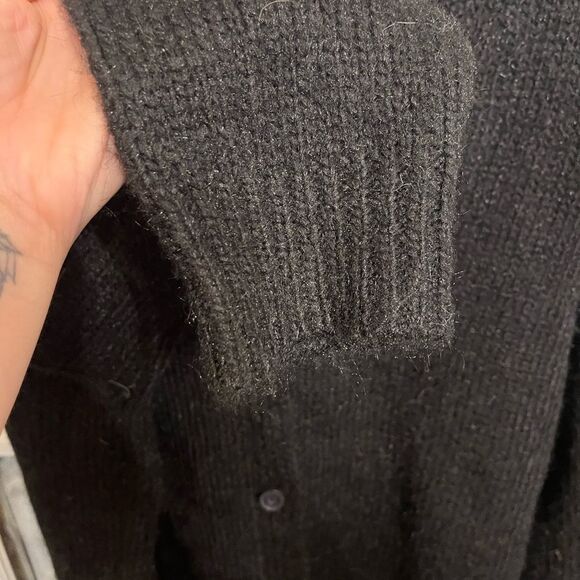 Topshop Black Fuzzy Soft Button down Cardigan - Picture 3 of 11
